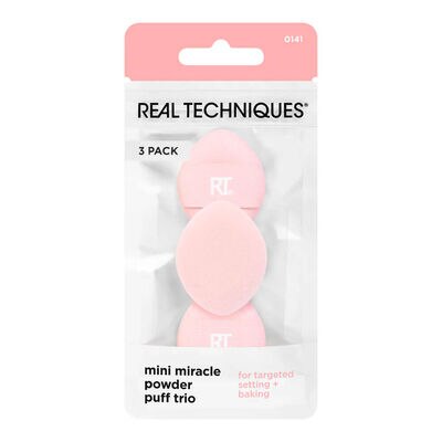 Kit com 3 Esponjas Mini para Pó Real Techniques